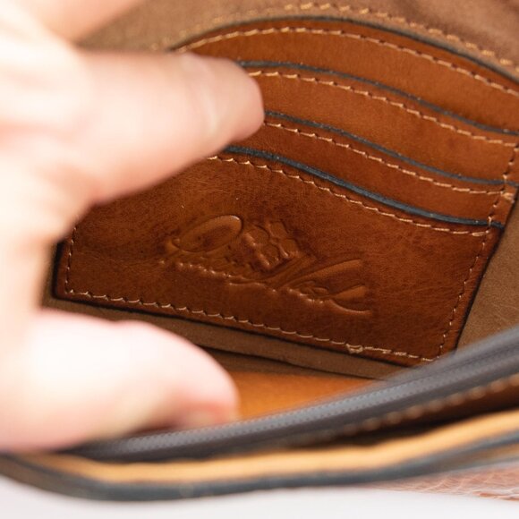 Patricia Nash Torri Purse Tooled Leather Clutch Convertible Crossbody Bag Brown - Picture 6 of 12